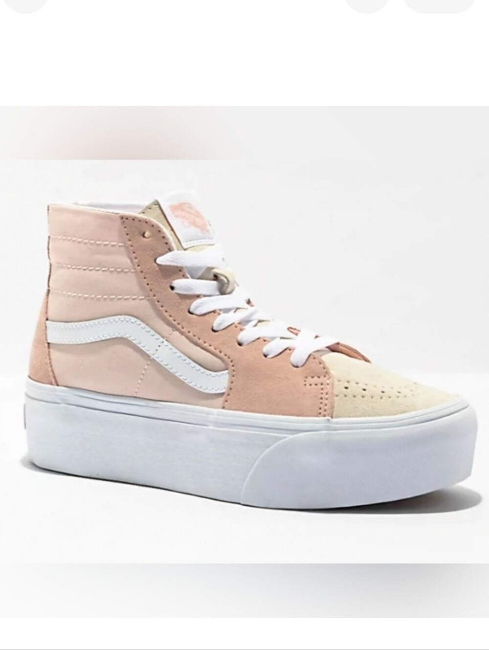 NEW Vans Sk8-Hi Tapered Stackform Peach Color block Platform Shoes